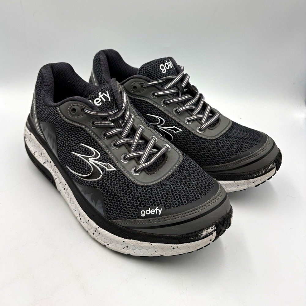Gravity Defyer Black/Gray/White Mesh Low Top Lace-Up Sneakers Men's Size 9